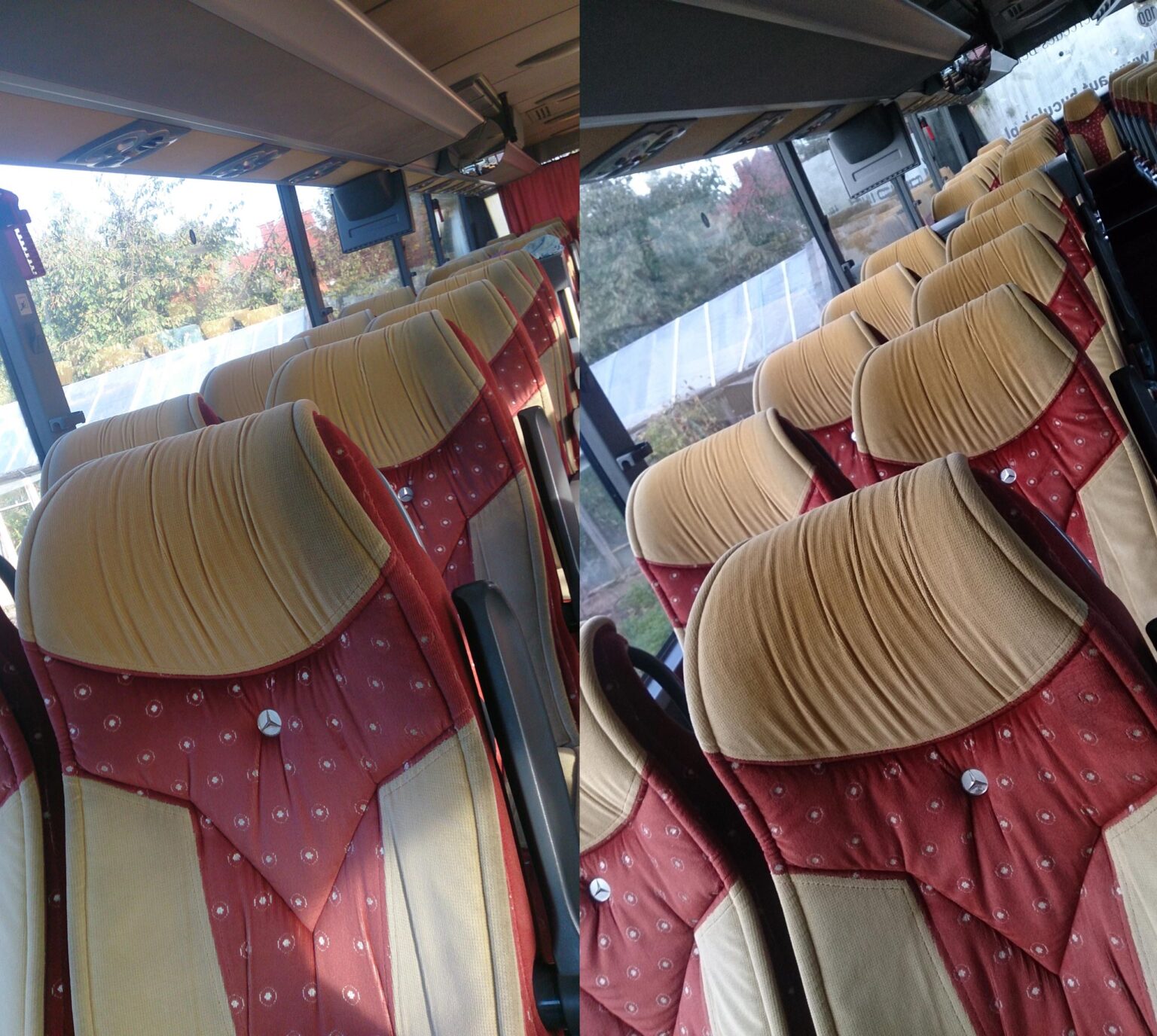 pranie foteli w autobusie